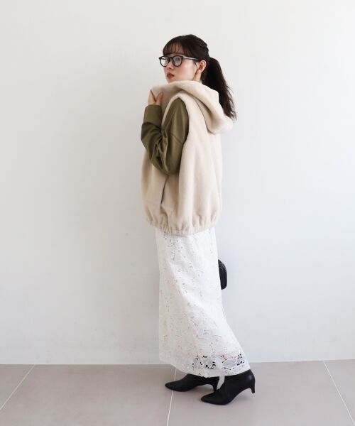 le.coeur blanc / ルクールブラン その他アウター | ファーフードベスト | 詳細17