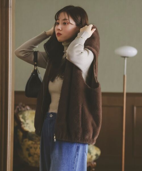 le.coeur blanc / ルクールブラン その他アウター | ファーフードベスト | 詳細5