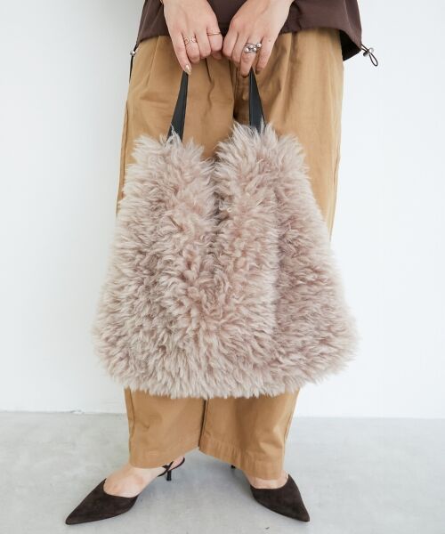 le.coeur blanc / ルクールブラン トートバッグ | ビッグエコファーバッグ | 詳細11