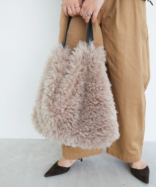 le.coeur blanc / ルクールブラン トートバッグ | ビッグエコファーバッグ | 詳細13