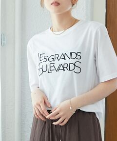 le.coeur blanc / ルクールブラン Tシャツ | 《手洗い可能》Les Grands BoulevardsロゴTシャツ