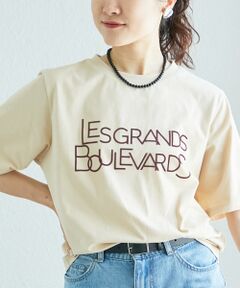 le.coeur blanc / ルクールブラン Tシャツ | 《手洗い可能》Les Grands BoulevardsロゴTシャツ