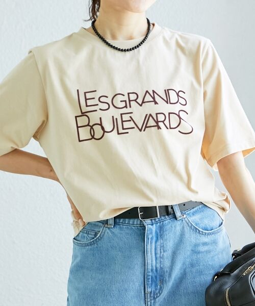 le.coeur blanc / ルクールブラン Tシャツ | 《手洗い可能》Les Grands BoulevardsロゴTシャツ | 詳細10