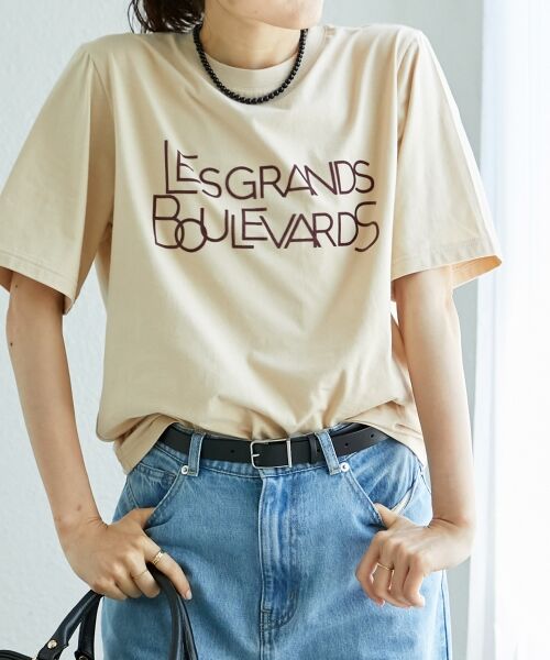 le.coeur blanc / ルクールブラン Tシャツ | 《手洗い可能》Les Grands BoulevardsロゴTシャツ | 詳細12