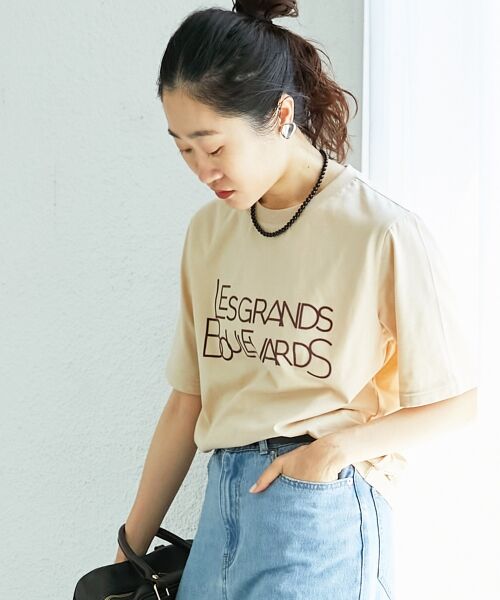 le.coeur blanc / ルクールブラン Tシャツ | 《手洗い可能》Les Grands BoulevardsロゴTシャツ | 詳細13