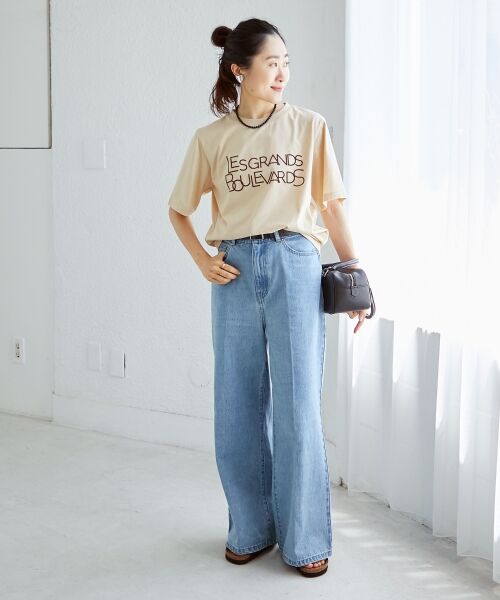 le.coeur blanc / ルクールブラン Tシャツ | 《手洗い可能》Les Grands BoulevardsロゴTシャツ | 詳細17