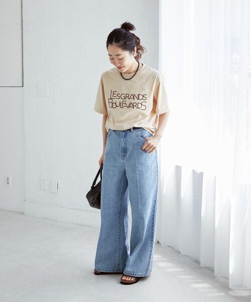 le.coeur blanc / ルクールブラン Tシャツ | 《手洗い可能》Les Grands BoulevardsロゴTシャツ | 詳細18