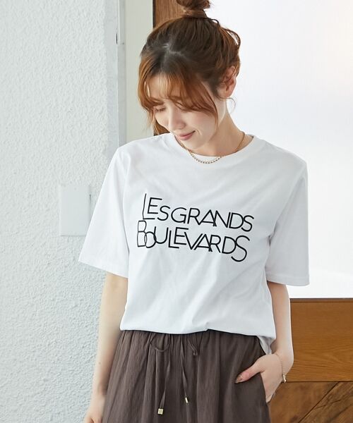 le.coeur blanc / ルクールブラン Tシャツ | 《手洗い可能》Les Grands BoulevardsロゴTシャツ | 詳細25