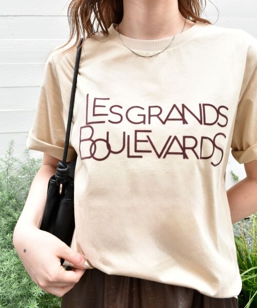 le.coeur blanc / ルクールブラン Tシャツ | 《手洗い可能》Les Grands BoulevardsロゴTシャツ | 詳細4