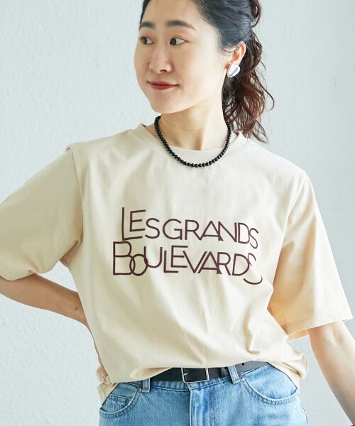 le.coeur blanc / ルクールブラン Tシャツ | 《手洗い可能》Les Grands BoulevardsロゴTシャツ | 詳細9