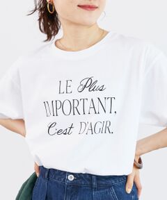 le.coeur blanc / ルクールブラン Tシャツ | 《手洗い可能》Le plusロゴTシャツ