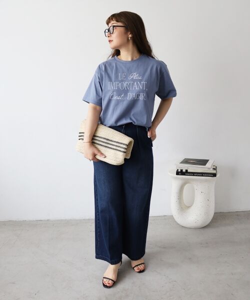 le.coeur blanc / ルクールブラン Tシャツ | 《手洗い可能》Le plusロゴTシャツ | 詳細13