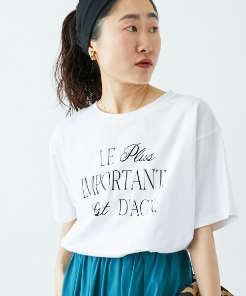 le.coeur blanc / ルクールブラン Tシャツ | 《手洗い可能》Le plusロゴTシャツ | 詳細17