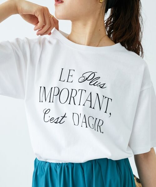 le.coeur blanc / ルクールブラン Tシャツ | 《手洗い可能》Le plusロゴTシャツ | 詳細18