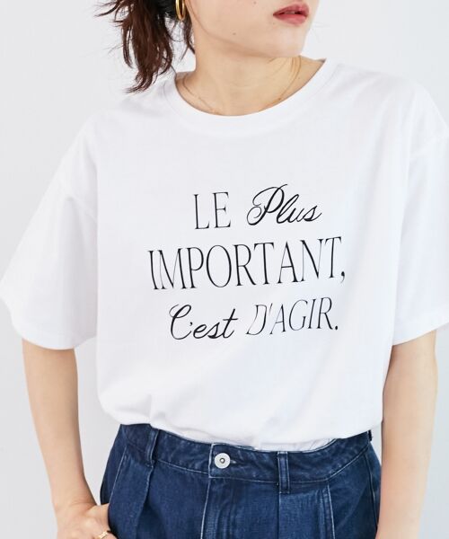 le.coeur blanc / ルクールブラン Tシャツ | 《手洗い可能》Le plusロゴTシャツ | 詳細22