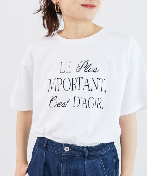 le.coeur blanc / ルクールブラン Tシャツ | 《手洗い可能》Le plusロゴTシャツ | 詳細23