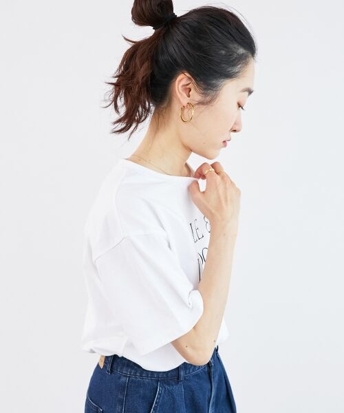 le.coeur blanc / ルクールブラン Tシャツ | 《手洗い可能》Le plusロゴTシャツ | 詳細24