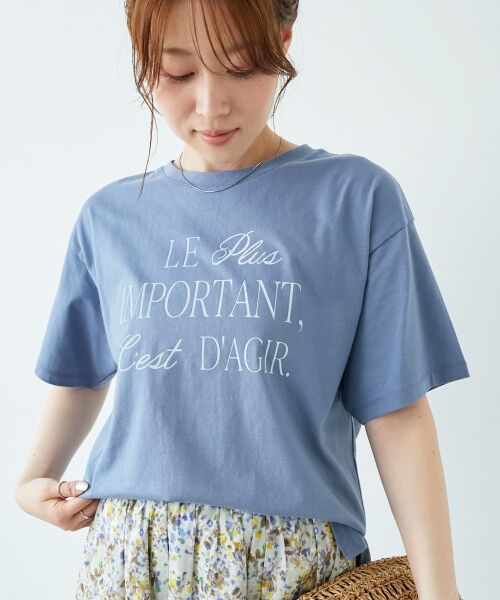 le.coeur blanc / ルクールブラン Tシャツ | 《手洗い可能》Le plusロゴTシャツ | 詳細4