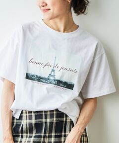 le.coeur blanc / ルクールブラン Tシャツ | 《手洗い可能》La Tour EiffelロゴTシャツ