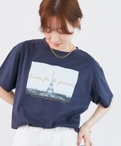 le.coeur blanc / ルクールブラン Tシャツ | 《手洗い可能》La Tour EiffelロゴTシャツ
