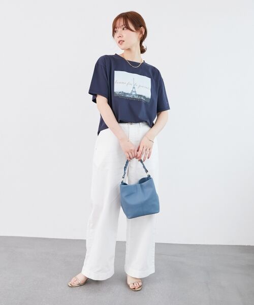 le.coeur blanc / ルクールブラン Tシャツ | 《手洗い可能》La Tour EiffelロゴTシャツ | 詳細10