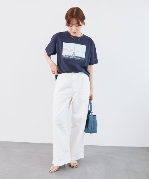 le.coeur blanc / ルクールブラン Tシャツ | 《手洗い可能》La Tour EiffelロゴTシャツ | 詳細11