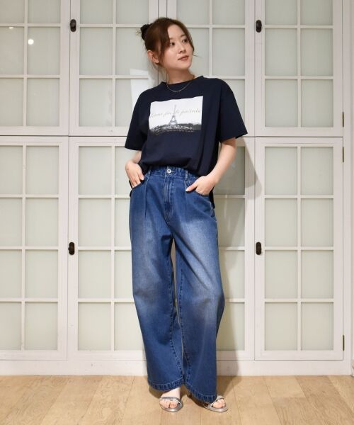 le.coeur blanc / ルクールブラン Tシャツ | 《手洗い可能》La Tour EiffelロゴTシャツ | 詳細15