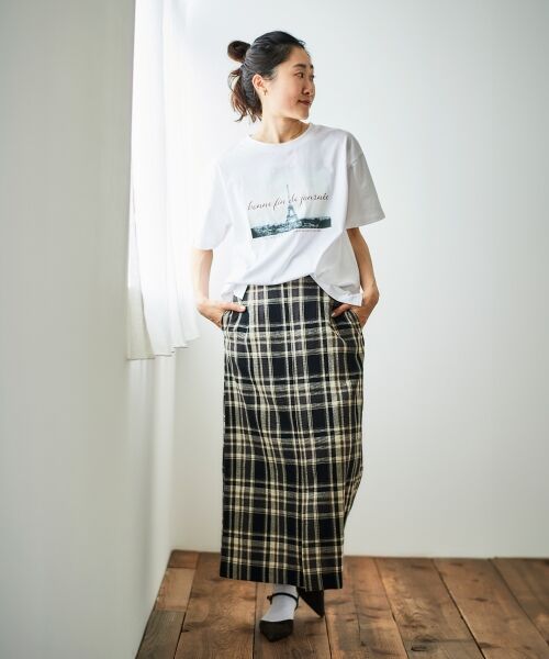 le.coeur blanc / ルクールブラン Tシャツ | 《手洗い可能》La Tour EiffelロゴTシャツ | 詳細18