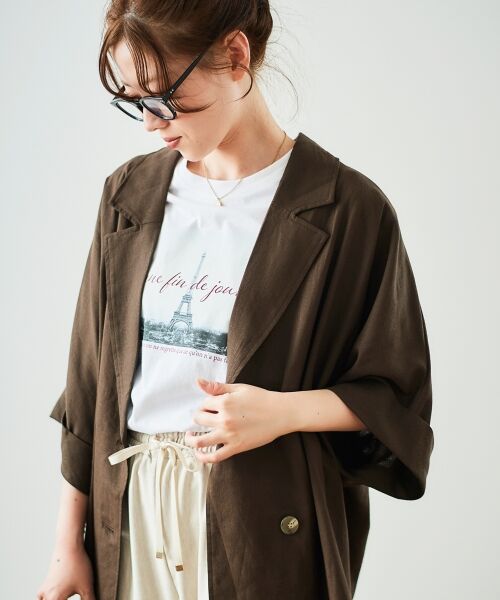 le.coeur blanc / ルクールブラン Tシャツ | 《手洗い可能》La Tour EiffelロゴTシャツ | 詳細25