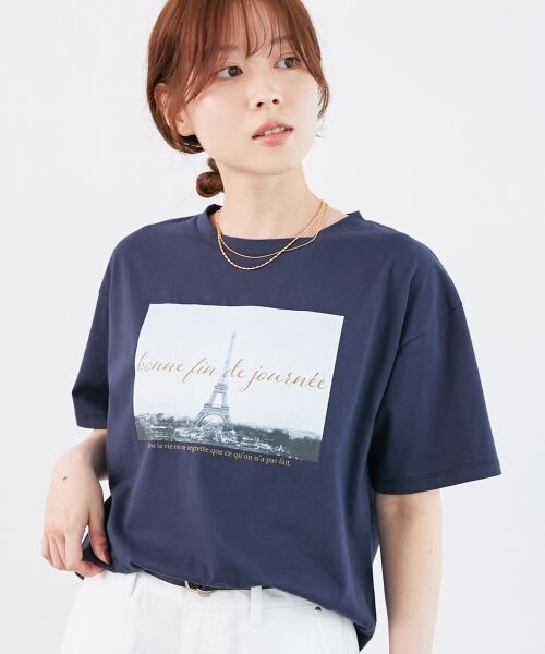 le.coeur blanc / ルクールブラン Tシャツ | 《手洗い可能》La Tour EiffelロゴTシャツ | 詳細5