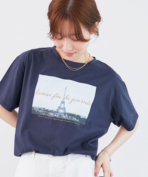 le.coeur blanc / ルクールブラン Tシャツ | 《手洗い可能》La Tour EiffelロゴTシャツ | 詳細6