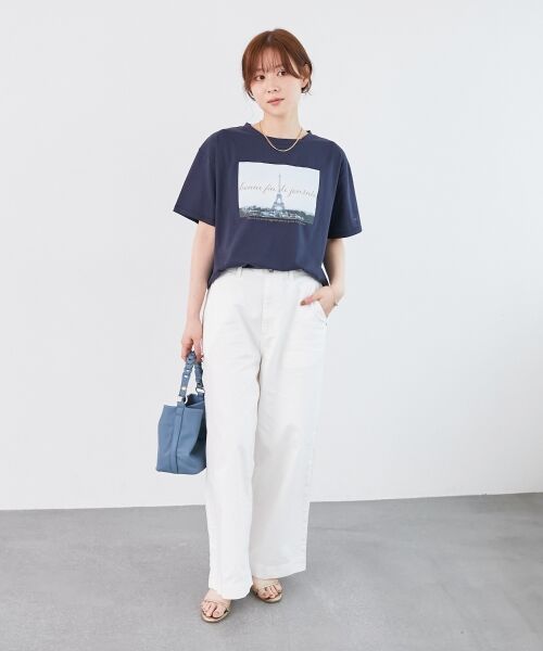 le.coeur blanc / ルクールブラン Tシャツ | 《手洗い可能》La Tour EiffelロゴTシャツ | 詳細9