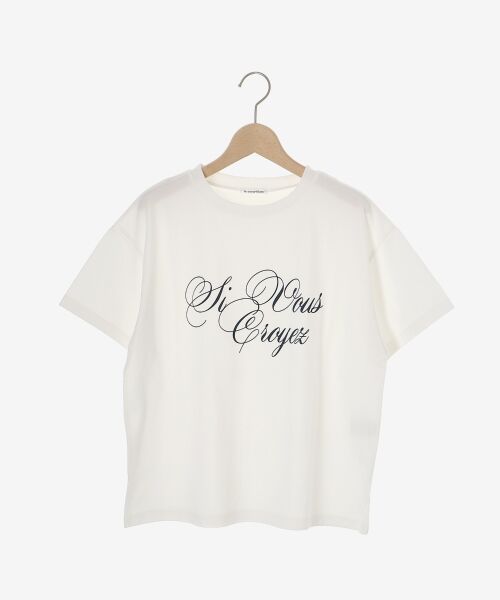 le.coeur blanc / ルクールブラン Tシャツ | 《手洗い可能》ニュアンスロゴTシャツ | 詳細1
