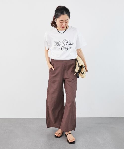 le.coeur blanc / ルクールブラン Tシャツ | 《手洗い可能》ニュアンスロゴTシャツ | 詳細11