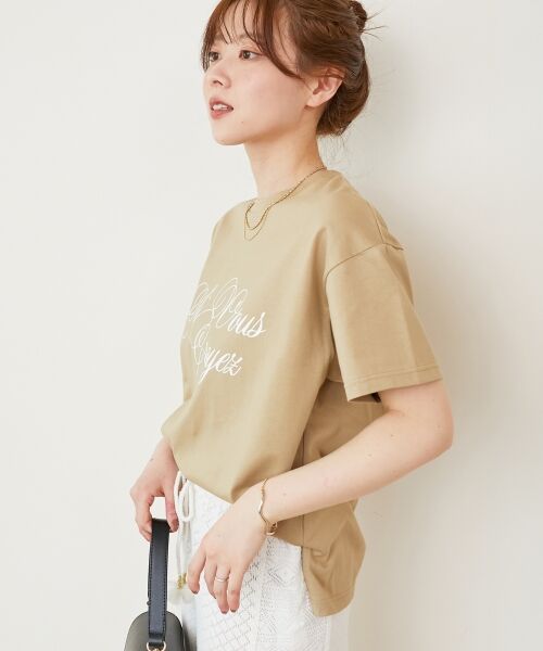 le.coeur blanc / ルクールブラン Tシャツ | 《手洗い可能》ニュアンスロゴTシャツ | 詳細18