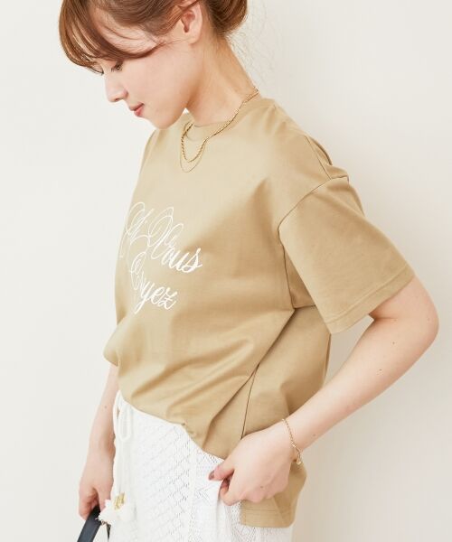 le.coeur blanc / ルクールブラン Tシャツ | 《手洗い可能》ニュアンスロゴTシャツ | 詳細19