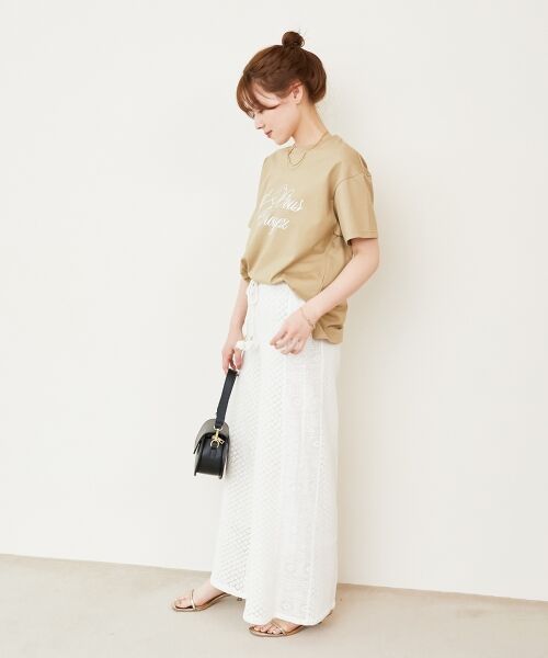 le.coeur blanc / ルクールブラン Tシャツ | 《手洗い可能》ニュアンスロゴTシャツ | 詳細20