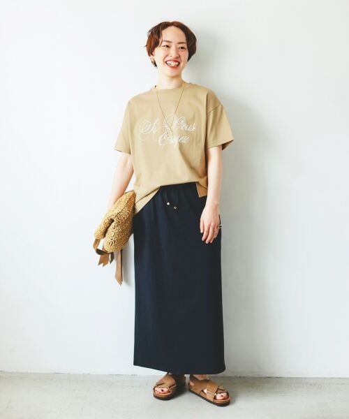 le.coeur blanc / ルクールブラン Tシャツ | 《手洗い可能》ニュアンスロゴTシャツ | 詳細21