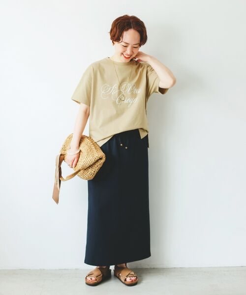 le.coeur blanc / ルクールブラン Tシャツ | 《手洗い可能》ニュアンスロゴTシャツ | 詳細22