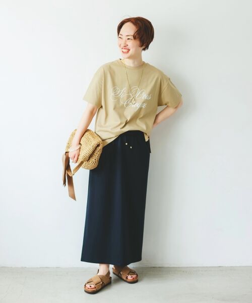 le.coeur blanc / ルクールブラン Tシャツ | 《手洗い可能》ニュアンスロゴTシャツ | 詳細24