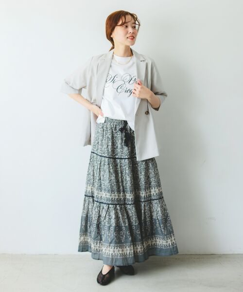 le.coeur blanc / ルクールブラン Tシャツ | 《手洗い可能》ニュアンスロゴTシャツ | 詳細5