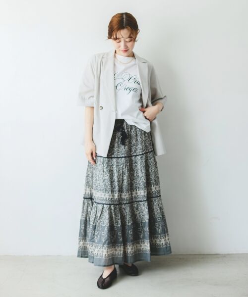 le.coeur blanc / ルクールブラン Tシャツ | 《手洗い可能》ニュアンスロゴTシャツ | 詳細6