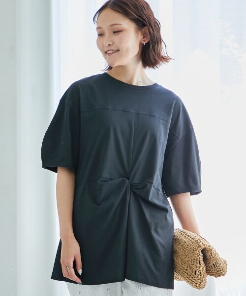 le.coeur blanc / ルクールブラン Tシャツ | 《手洗い可能》フロントツイストTシャツ | 詳細14