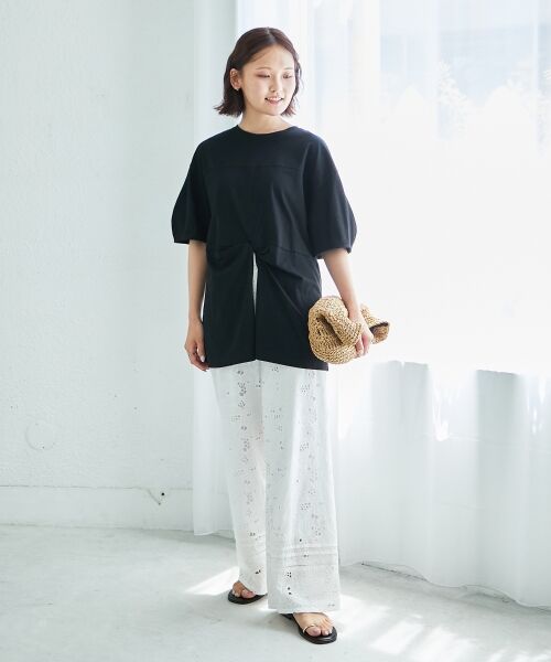 le.coeur blanc / ルクールブラン Tシャツ | 《手洗い可能》フロントツイストTシャツ | 詳細19