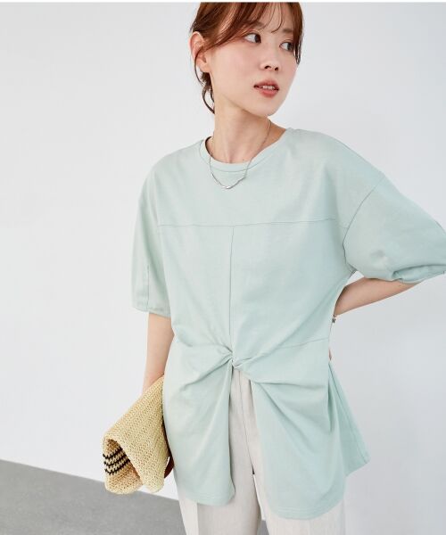 le.coeur blanc / ルクールブラン Tシャツ | 《手洗い可能》フロントツイストTシャツ | 詳細3