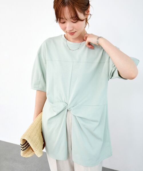 le.coeur blanc / ルクールブラン Tシャツ | 《手洗い可能》フロントツイストTシャツ | 詳細4