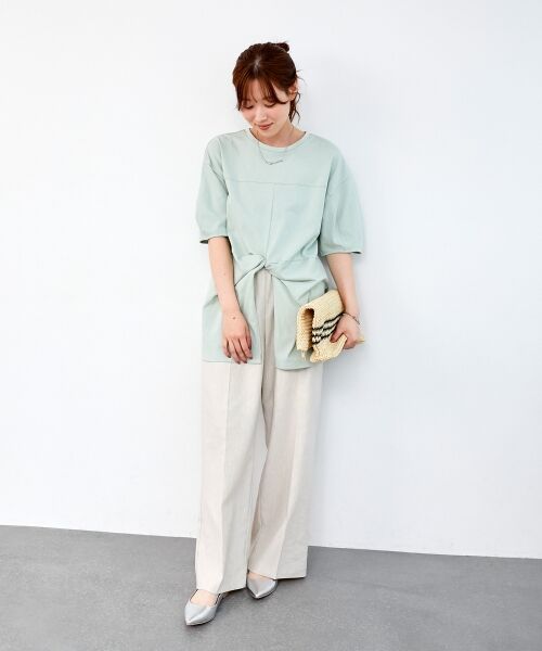 le.coeur blanc / ルクールブラン Tシャツ | 《手洗い可能》フロントツイストTシャツ | 詳細8