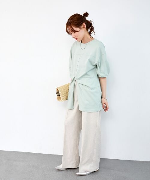 le.coeur blanc / ルクールブラン Tシャツ | 《手洗い可能》フロントツイストTシャツ | 詳細9