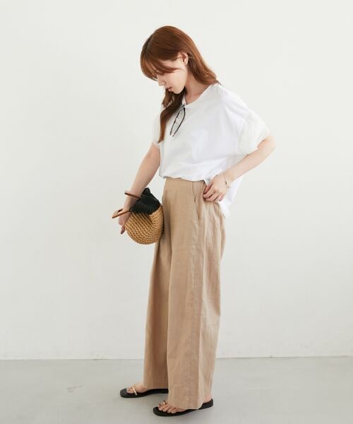 le.coeur blanc / ルクールブラン カットソー | 《手洗い可能》チュールねじりスリーブフレンチプルオーバー | 詳細10