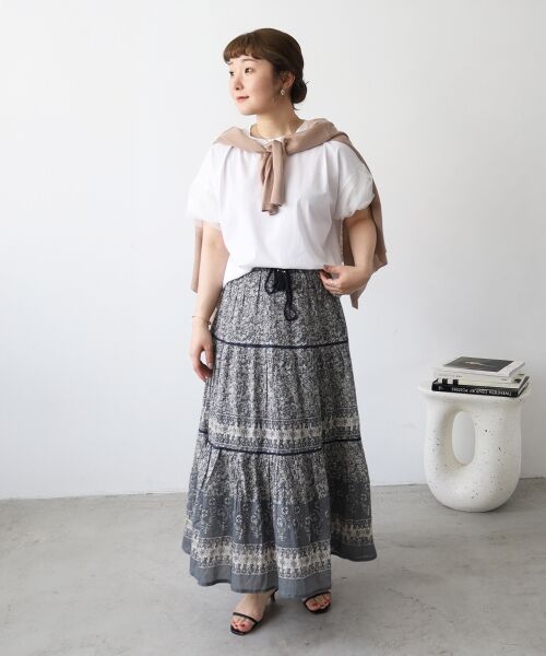 le.coeur blanc / ルクールブラン カットソー | 《手洗い可能》チュールねじりスリーブフレンチプルオーバー | 詳細14